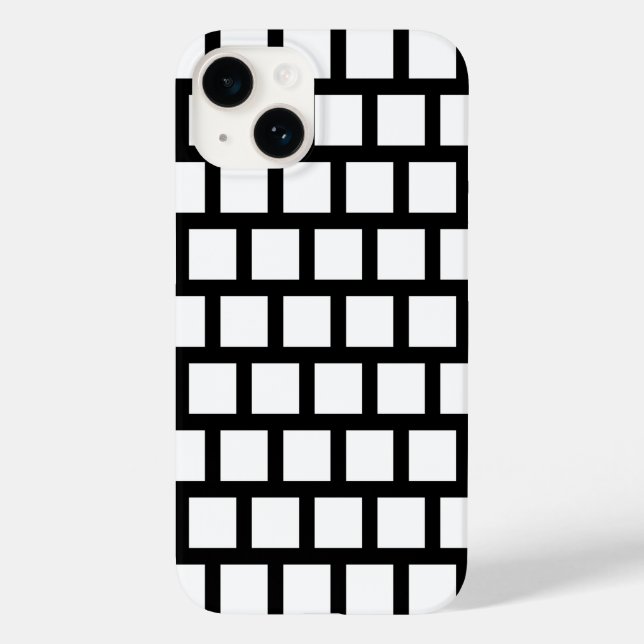 Geometrisches Muster Modernes Schwarz-Weiß-Gehäuse Case-Mate iPhone Hülle (Rückseite)