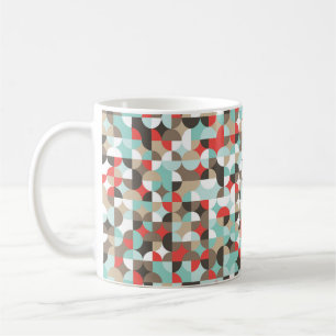 Geometrisches Muster. Mosaikfarbener Hintergrund g Kaffeetasse