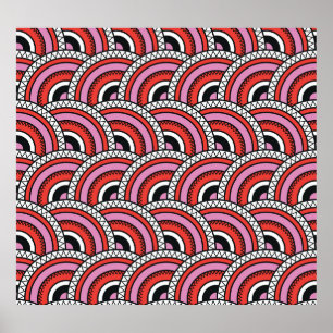 Geometrisches Muster nach hinten Poster
