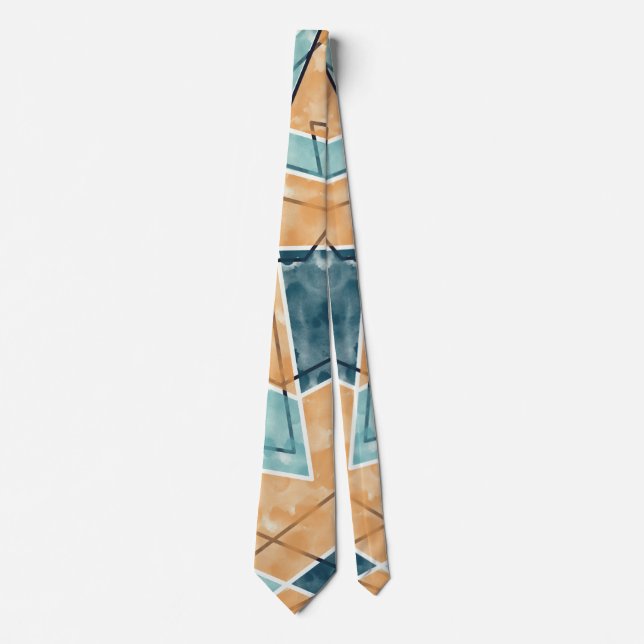 Geometrisches Muster Neck Tie Krawatte (Vorderseite)