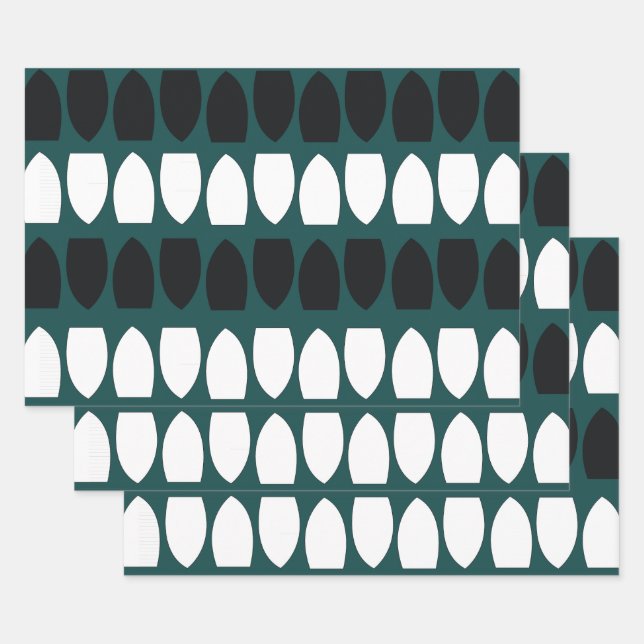 Geometrisches Muster Niedlich Fun Festiv Geschenkpapier Set (Set)