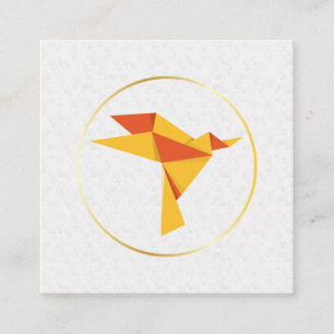 Geometrisches Muster   Origami Bird Quadratische Visitenkarte