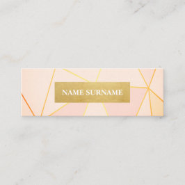 Geometrisches Muster-Pfirsich-GoldminiVisitenkarte Mini Visitenkarte