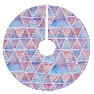 Geometrisches Muster Polyester Weihnachtsbaumdecke