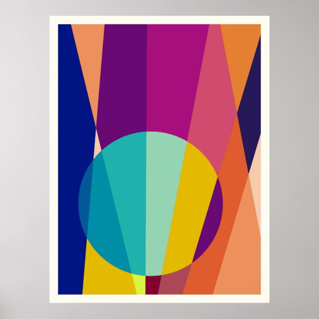 Geometrisches Muster Poster (Vorne)