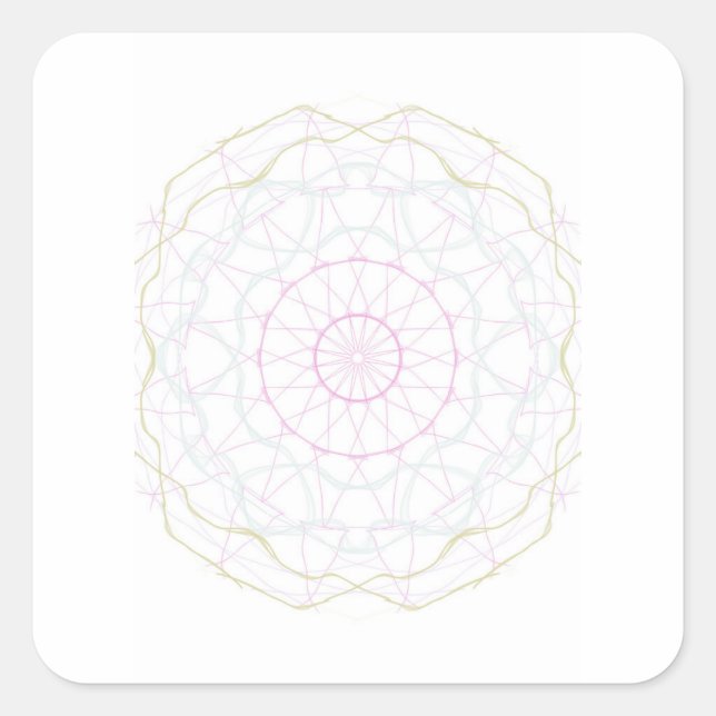 Geometrisches Muster Quadratischer Aufkleber (Vorderseite)