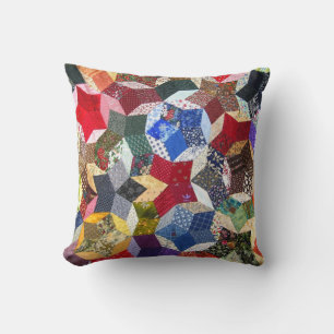 Geometrisches Muster, Quilt, mehrfarbig Kissen