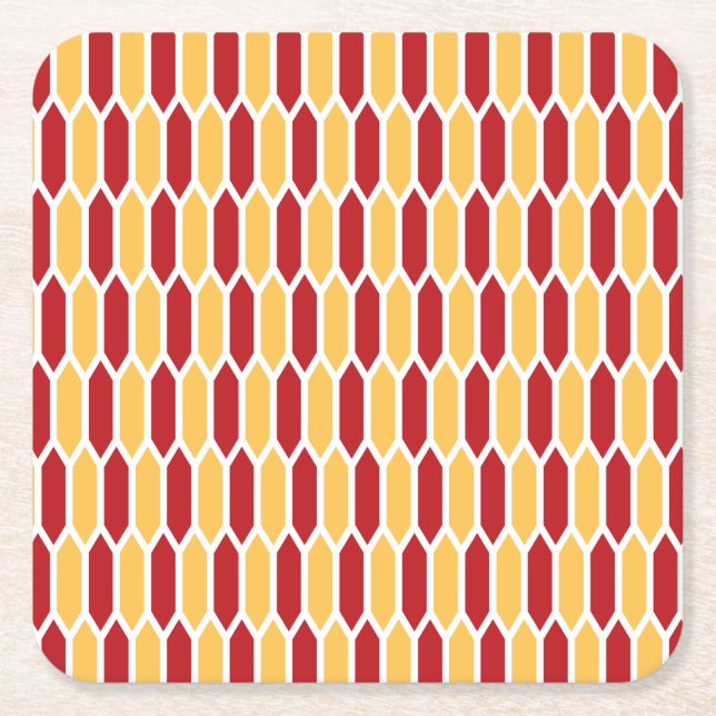 Geometrisches Muster Rechteckiger Pappuntersetzer (Vorderseite)