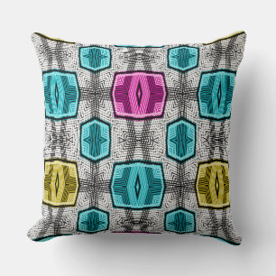 Geometrisches Muster Retro Kissen