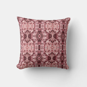 Geometrisches Muster rosa Rosenkissen Kissen