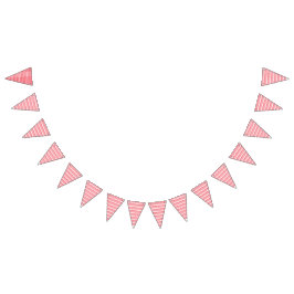 geometrisches Muster rot und rosa mit Interlo Wimpelkette