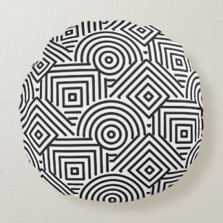 Geometrisches Muster Rundes Kissen