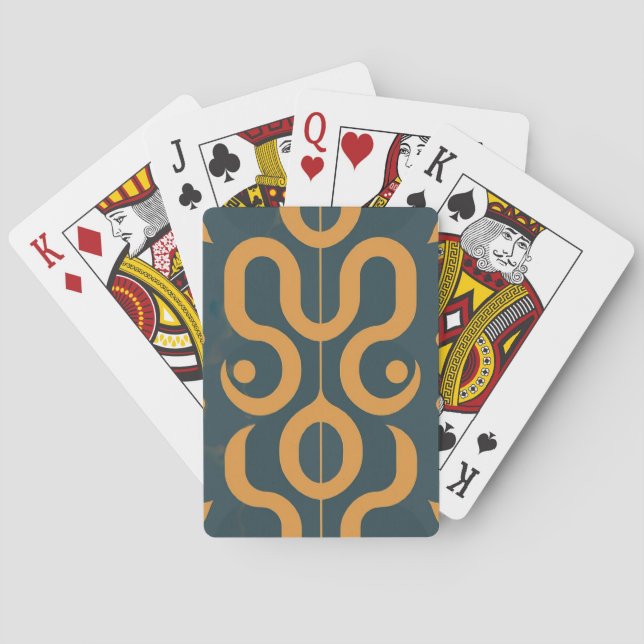 Geometrisches Muster Spielkarten (Rückseite)