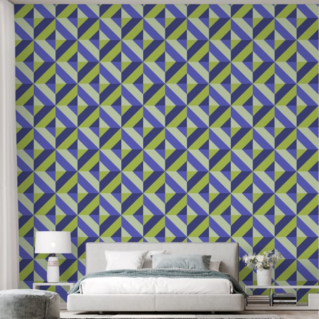 Geometrisches Muster Tapete (Schlafzimmer)