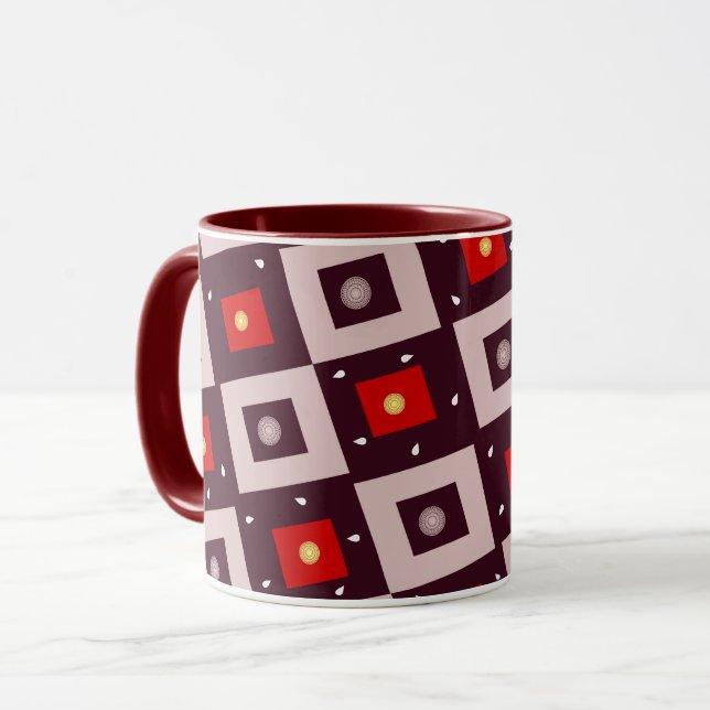 Geometrisches Muster Tasse (Vorderseite Links)