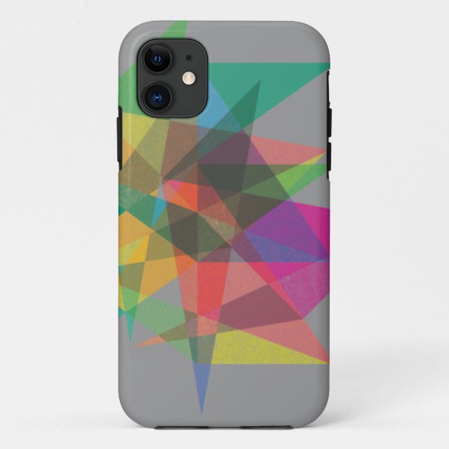 geometrisches Muster überlagerter Farbeiphone Fall Case-Mate iPhone Hülle (Rückseite)