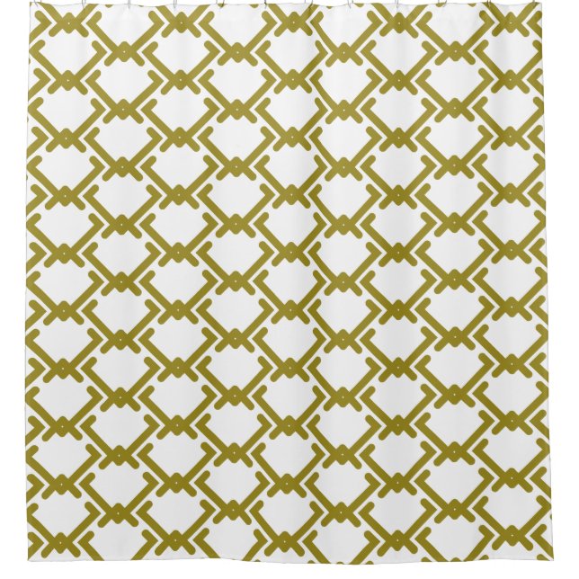 Geometrisches Muster verschiedener Größen Duschvorhang (Vorderseite)