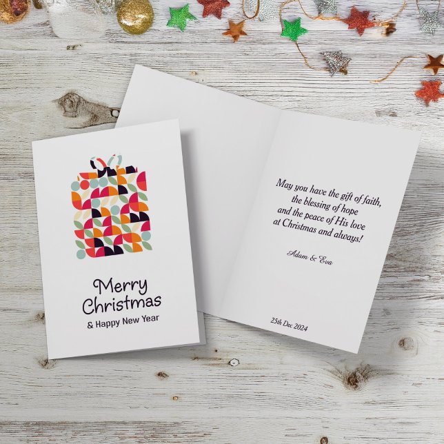 Geometrisches Muster Weihnachtsgrüße. Feiertagskarte (Von Creator hochgeladen)