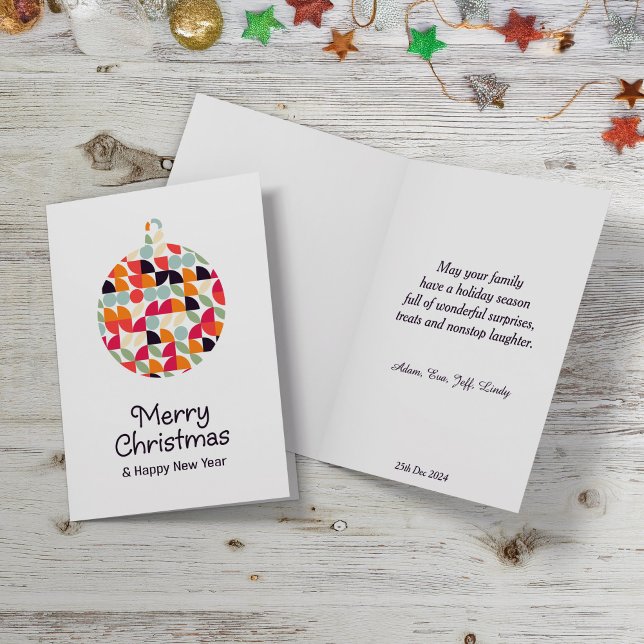 Geometrisches Muster Weihnachtsgrüße. Feiertagskarte (Von Creator hochgeladen)