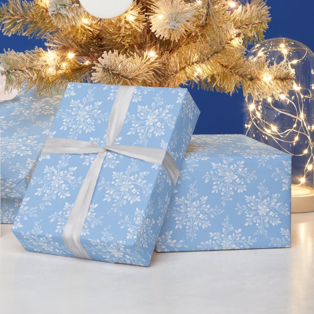 Geometrisches Muster | Winterblüten Geschenkpapier (Feiertage)