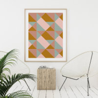Geometrisches Musterdesign in erdbrauner Farbe