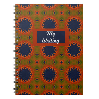 Geometrisches Musterfallfarben-Notebook Notizblock