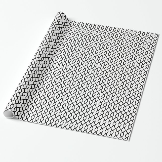 Geometrisches Mustergitter Geschenkpapier (Ungerollt)