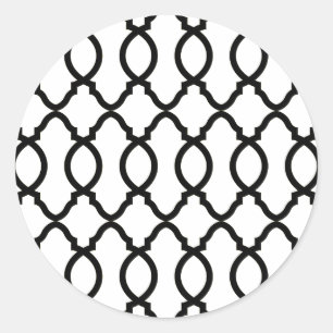 Geometrisches Mustergitter Runder Aufkleber