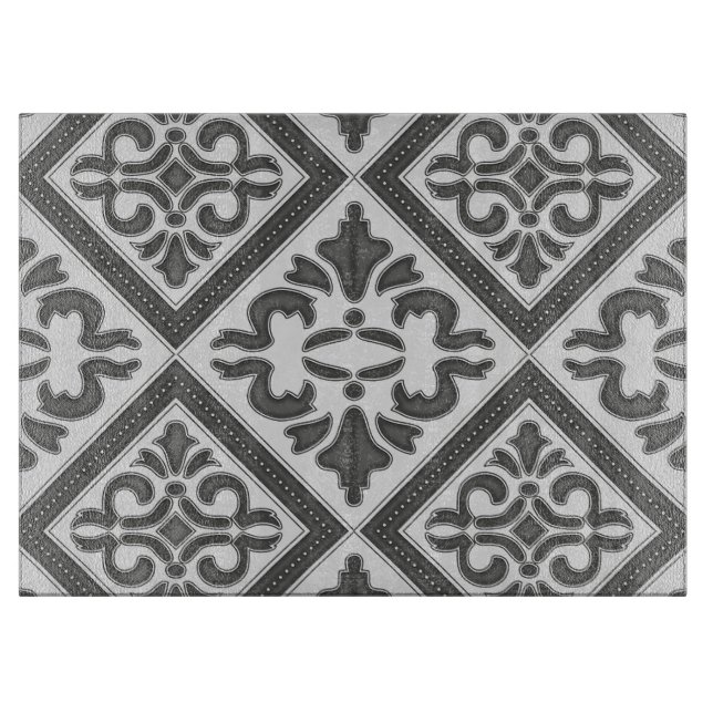 Geometrisches Mustergitter Schneidebrett (Vorderseite)