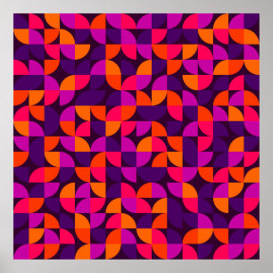 Geometrisches nahtloses Muster. Abstrakter Vintage Poster