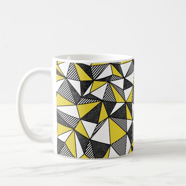 Geometrisches nahtloses Muster im Retrostil Kaffeetasse (Links)