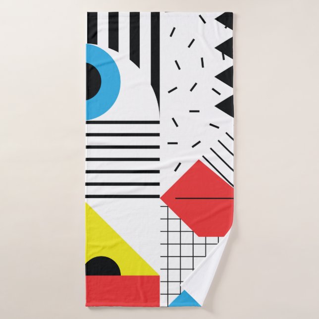 Geometrisches nahtloses Muster mit abstrakten Form Badehandtuch (Badehandtuch)