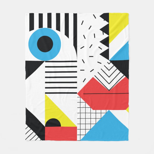 Geometrisches nahtloses Muster mit abstrakten Form Fleecedecke (Vorderseite)