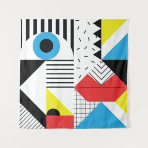 Geometrisches nahtloses Muster mit abstrakten Form Wandteppich