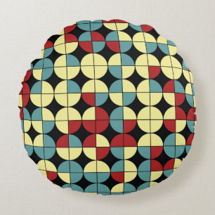 Geometrisches nahtloses Muster, modernes Design. Rundes Kissen