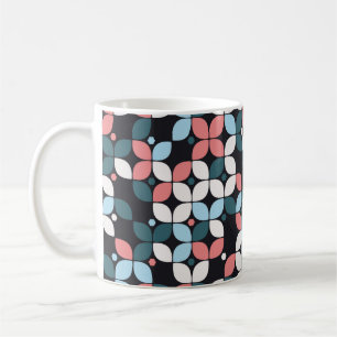 geometrisches nahtloses Musterdesign geometrisch,  Kaffeetasse