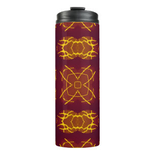 Geometrisches Nahtloses Retro-Design. geometrisch Thermosbecher
