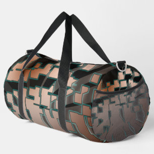 Geometrisches Neonfuturistisches Extrusionsmuster Duffle Bag