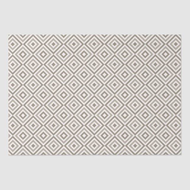 Geometrisches neutrales Ton Seidenpapier (Vorderseite)