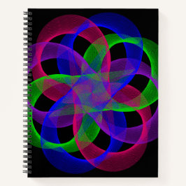 Geometrisches Notebook mit doppeltem Loop Mesh Notizbuch