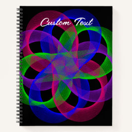 Geometrisches Notebook mit doppeltem Loop Mesh Notizbuch