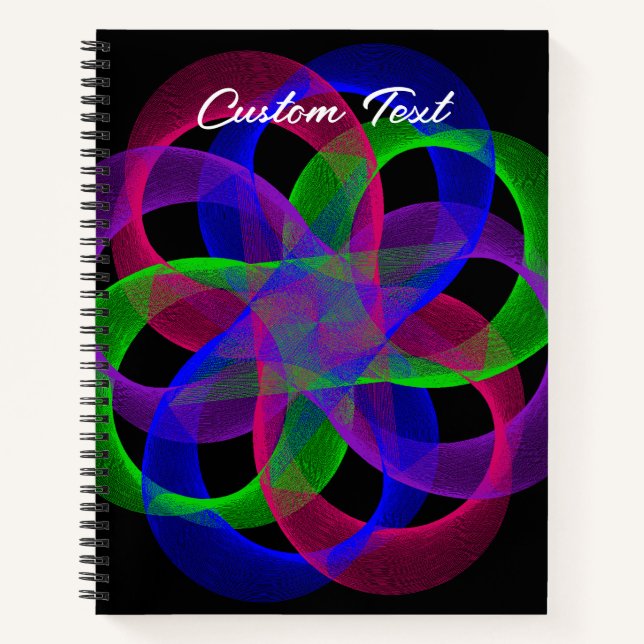 Geometrisches Notebook mit doppeltem Loop Mesh Notizbuch (Vorderseite)