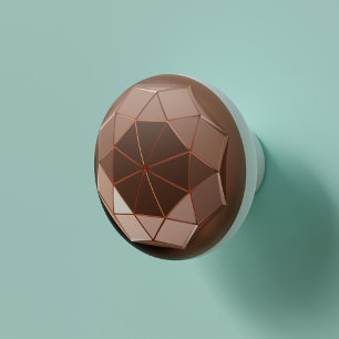 Geometrisches Octagon-Kupfer farbiger Keramikknauf