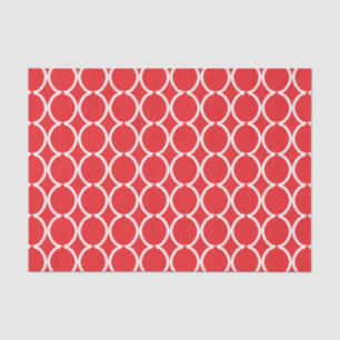 Geometrisches Ogee-Gitter Blutorange Rot Seidenpapier