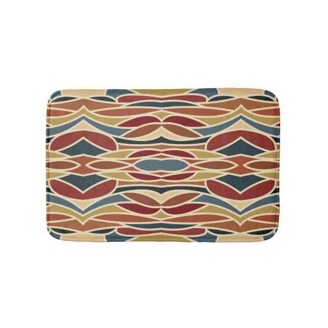 Geometrisches opak gestanztes Glasdesign Badematte (Vorderseite)