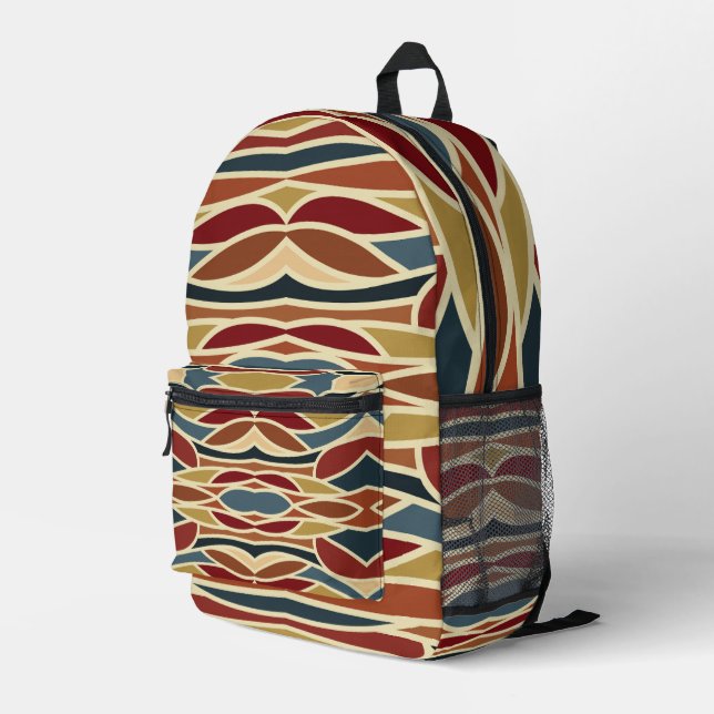 Geometrisches opak gestanztes Glasdesign Bedruckter Rucksack (Rückseitige Ecke Rechts)