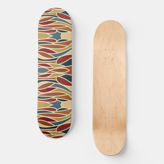 Geometrisches opak gestanztes Glasdesign Skateboard (Vorderseite)