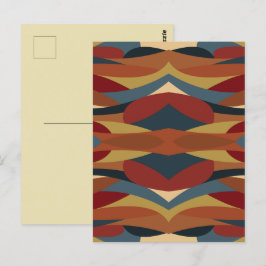 Geometrisches, optisches, gestanztes Glas Abstrakt Postkarte