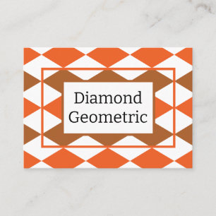 Geometrisches Orange Grün Diamant Geometrisch Visitenkarte