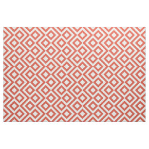 Geometrisches orange und weißes stoff
